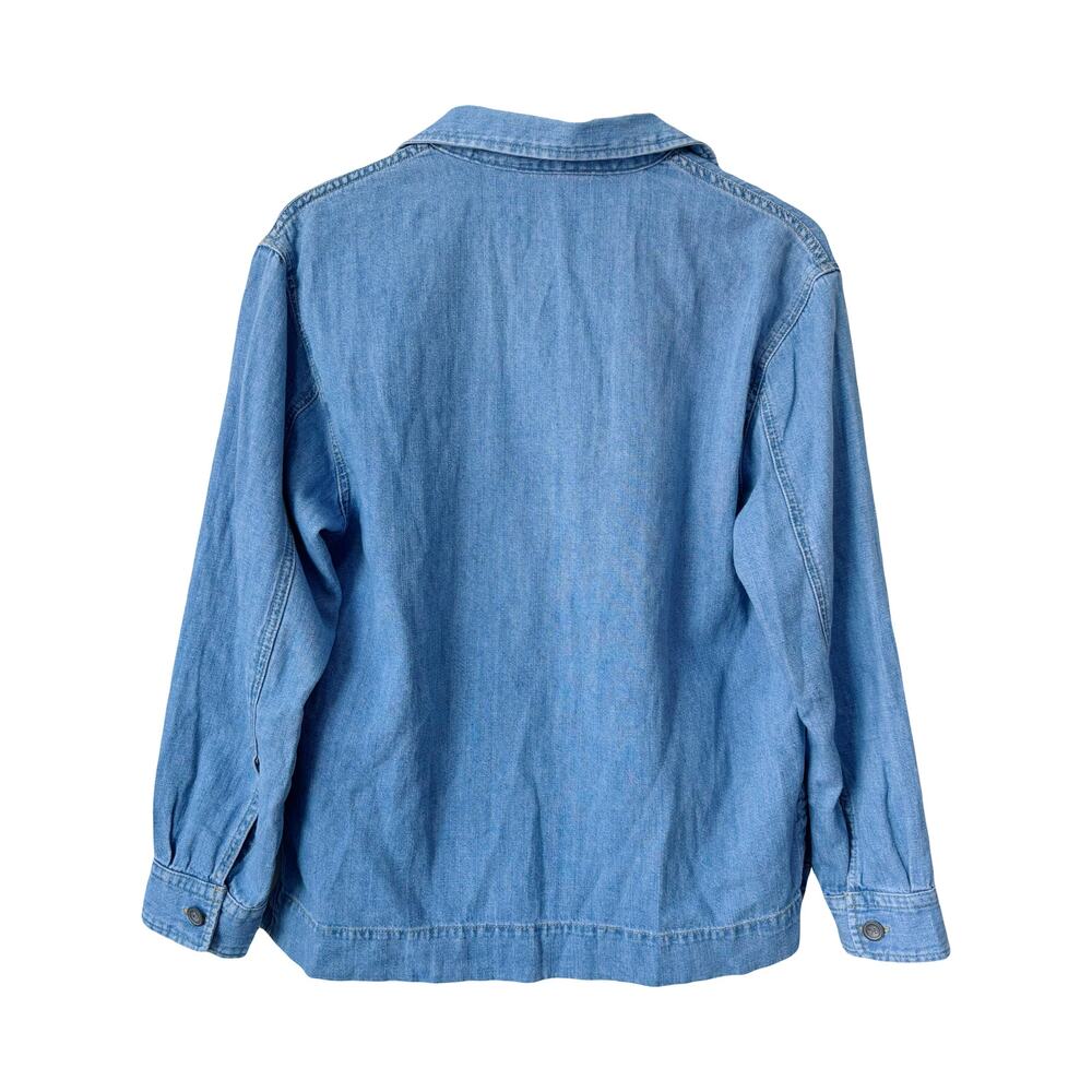 Faherty Linen Denim Oceanview Blouse Sz S - Picture 4 of 9